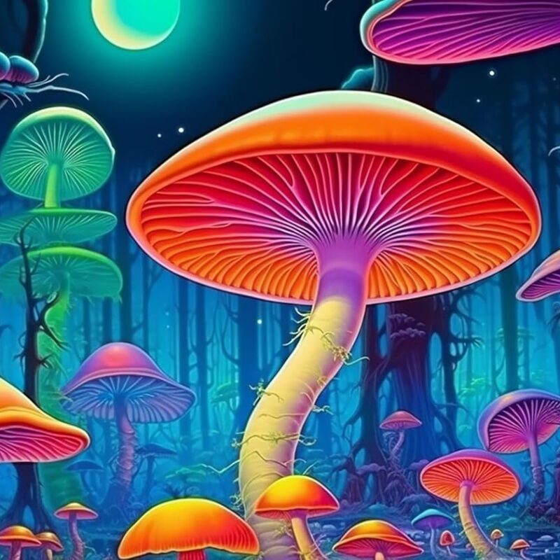 Zgcoyeo Diamond Painting Kits for Adults, 5D DIY Mushroom Diamond Art Paintng Color Diamond Art, Square Full Drill Diamond Dots Gem Arts & Crafts Paintings Kits, Home Wall Room Decor Gifts 56x32in