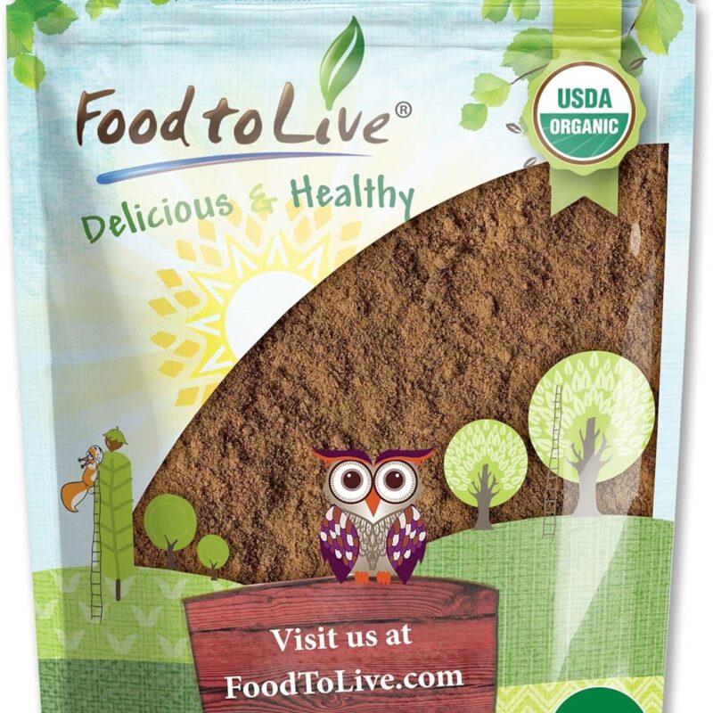 Food to Live Organic Red Reishi Mushroom Powder, 3 Pounds – All Natural Vegan Superfood for Immunity and Holistic Wellness. Rich in Antioxidants & Nutrients. Non-GMO. 100% Pure. Great for Smoothies.