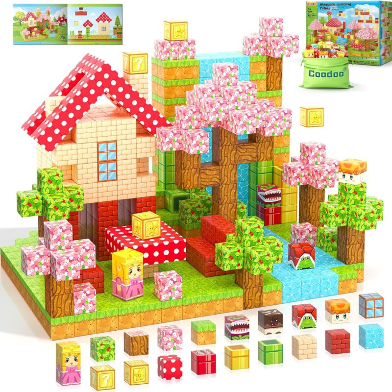 81ODcnOpfJL._AC_SL1500_.jpg Magnetic Blocks - Build Mine Magnet World Magic Teleport Pipes Set, 1'' Magnetic Building Blocks Toddler Creative Kids Toys, STEM Sensory Outdoor Toys for 3+ Year Old Boys & Girls