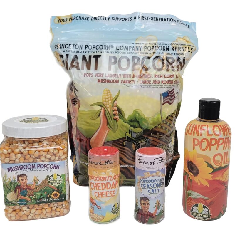Popping Combo Bundle B - Mushroom Popcorn (8lb&2lb), Oil and Flavors