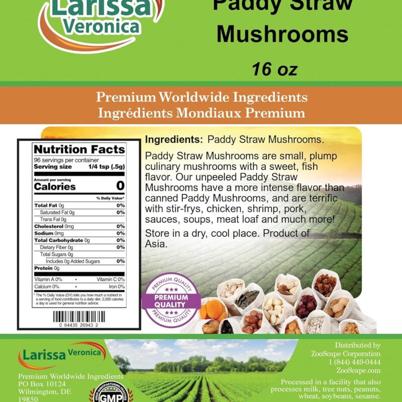 Paddy Straw Mushrooms (16 oz, ZIN: 526943)