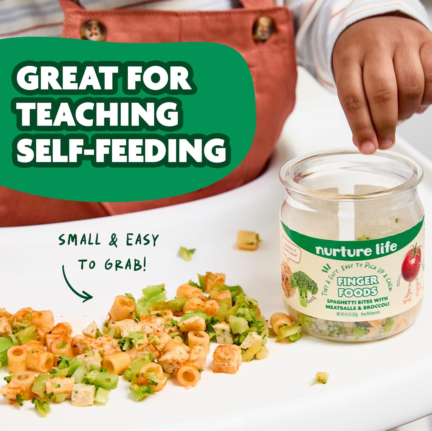 81XAsyCe7L._SL1500_.jpg Nurture Life Finger Foods, Chicken, Healthy Stage 3 Baby Food, Ready to Eat Snack for Kids, Freshly Cooked, Made to Order, Ships Fresh in Refrigerated Box, 6-Meal Variety Pack - Image 4