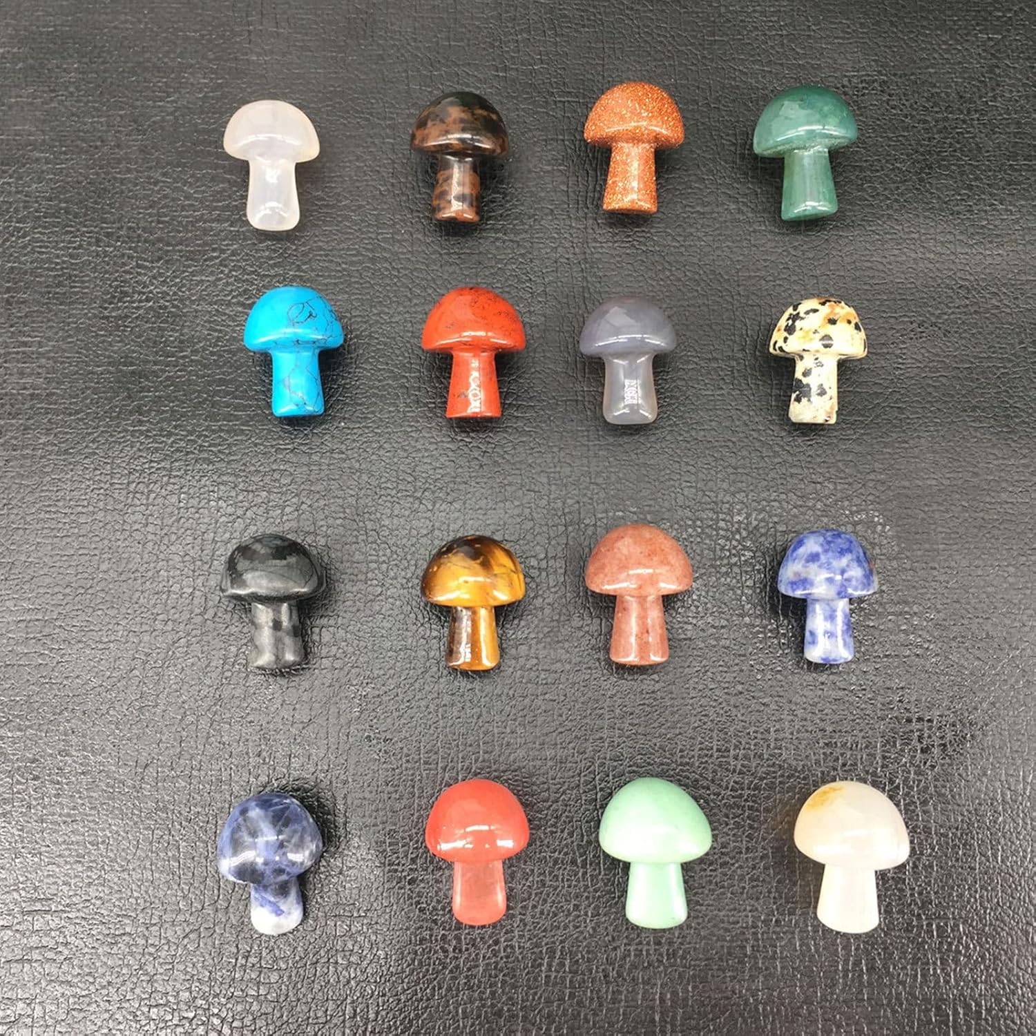 81XFlAHsxTL._AC_SL1500_.jpg 15PCS Mini Crystal Mushroom Sculpture Natural Healing Crystal Figurine All Kinds of Gemstone Carving Crafts Crystal Mushrooms for Home Decoration - Image 3