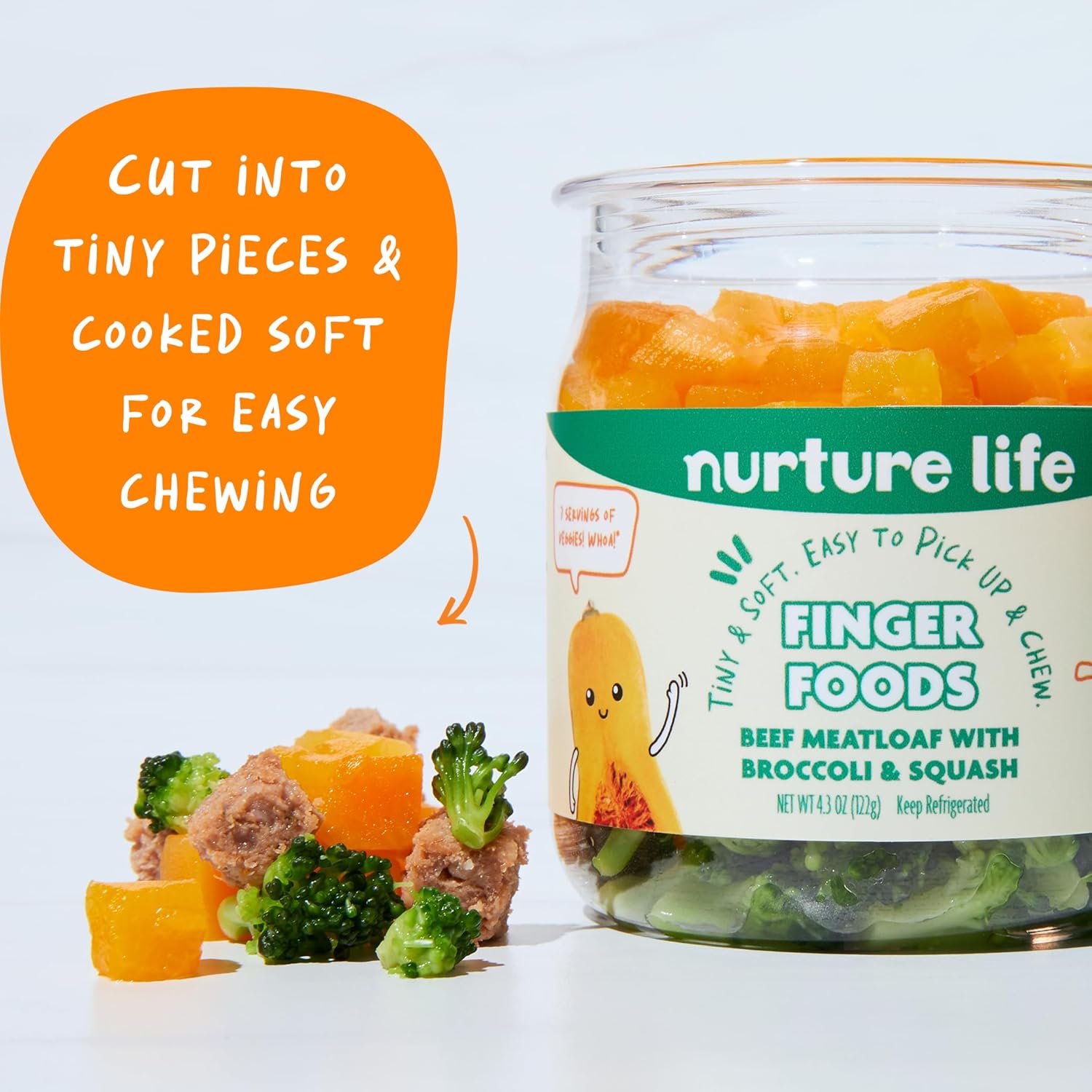 81XprTEvGGL._SL1500_.jpg Nurture Life Finger Foods, Chicken, Healthy Stage 3 Baby Food, Ready to Eat Snack for Kids, Freshly Cooked, Made to Order, Ships Fresh in Refrigerated Box, 6-Meal Variety Pack - Image 3