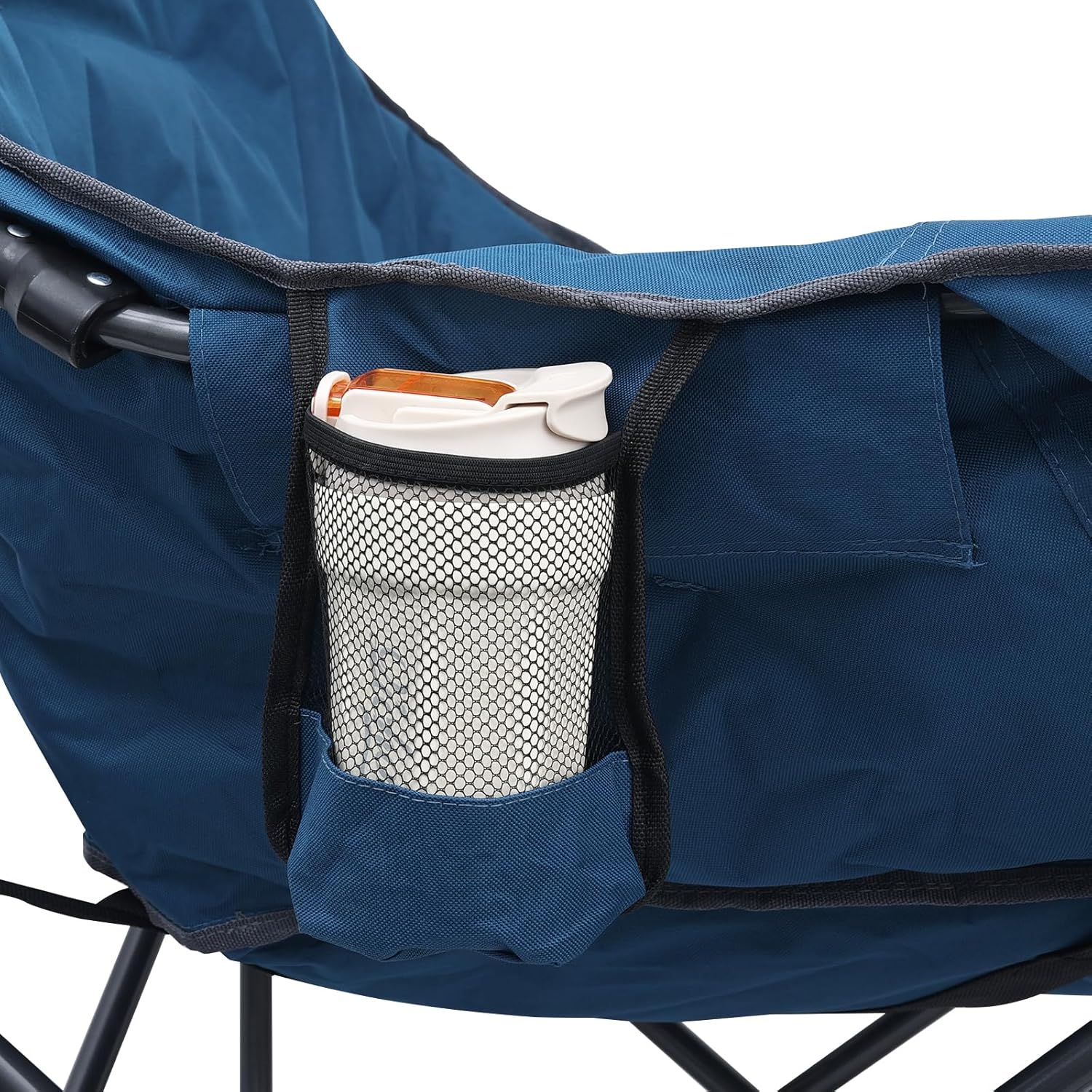 81ZdojvugHL._AC_SL1500_.jpg Camping Chairs for Adults, Oversized Lawn Chairs, Moon Lence Folding Heavy Duty Camp Chair with Carry Bag, Support to 450LBS - Image 5