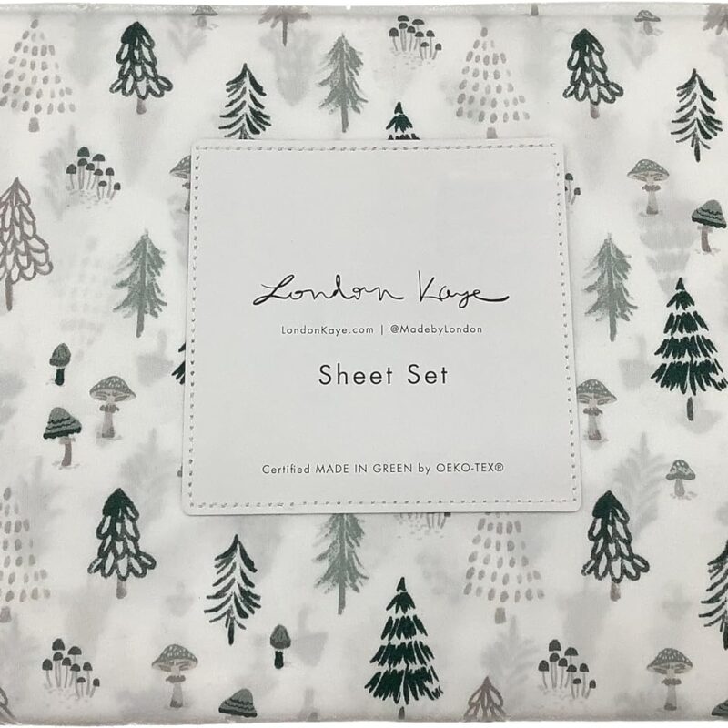 Christmas Winter Sheet Set (Trees, Mushrooms & Toadstools, Queen)