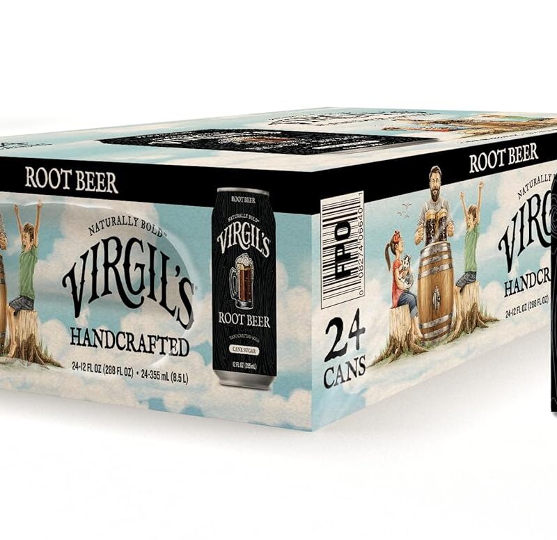 Virgil's Handcrafted Root Beer - Rich Bold Flavor - 12oz Cans, 24 Pack