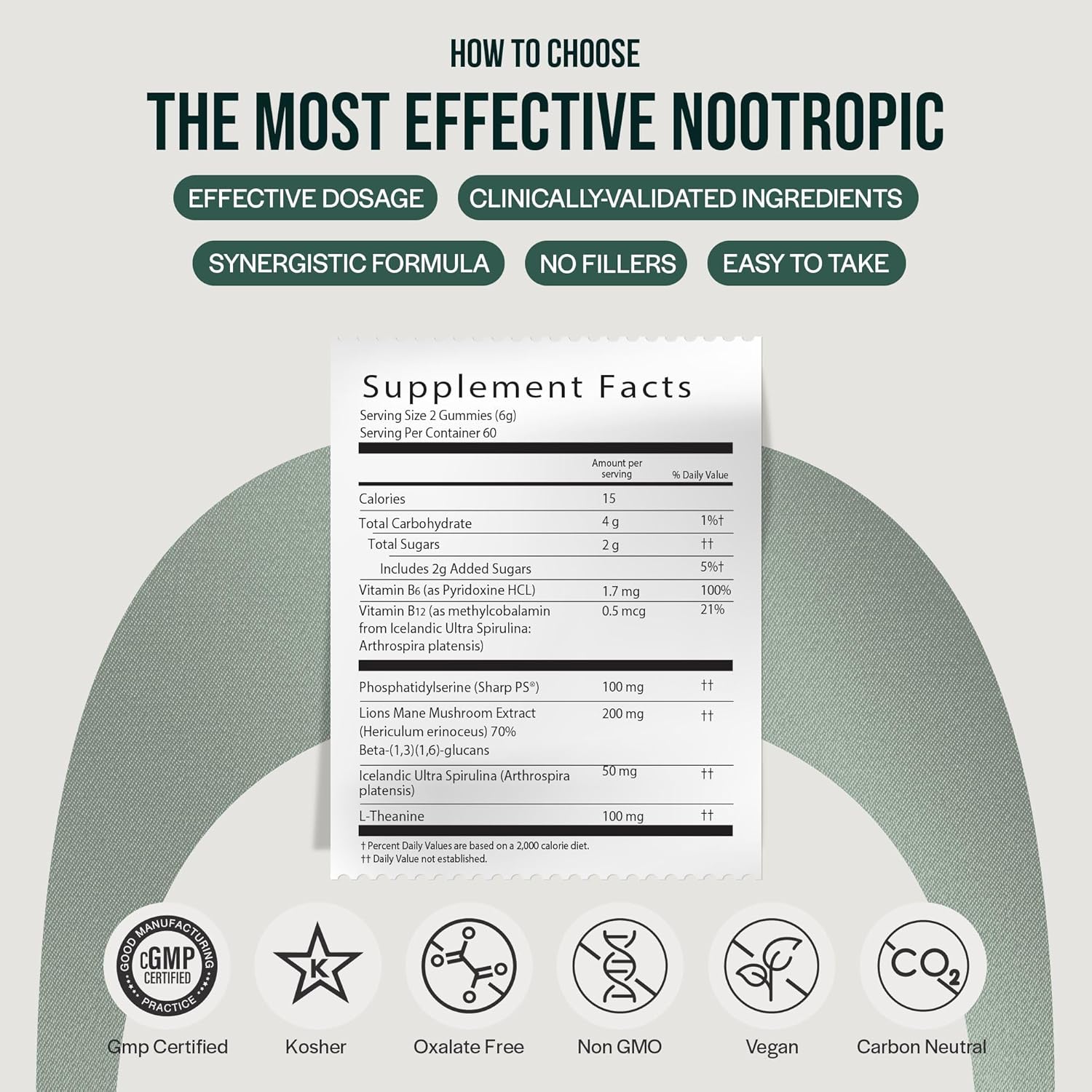 81cjnKxSznL._AC_SL1500_.jpg Orlo Focus & Memory Gummies – Nootropic Supplement for Adults with Lion’s Mane, L-Theanine, Phosphatidylserine, Spirulina, Vitamin B6 & B12 Methylcobalamin (60 Gummies) - Image 7