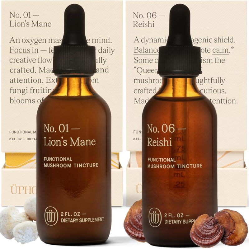 Lion's Mane Mushroom Extract (60 Servings) and Reishi Mushroom Extract (60 Servings) Bundle