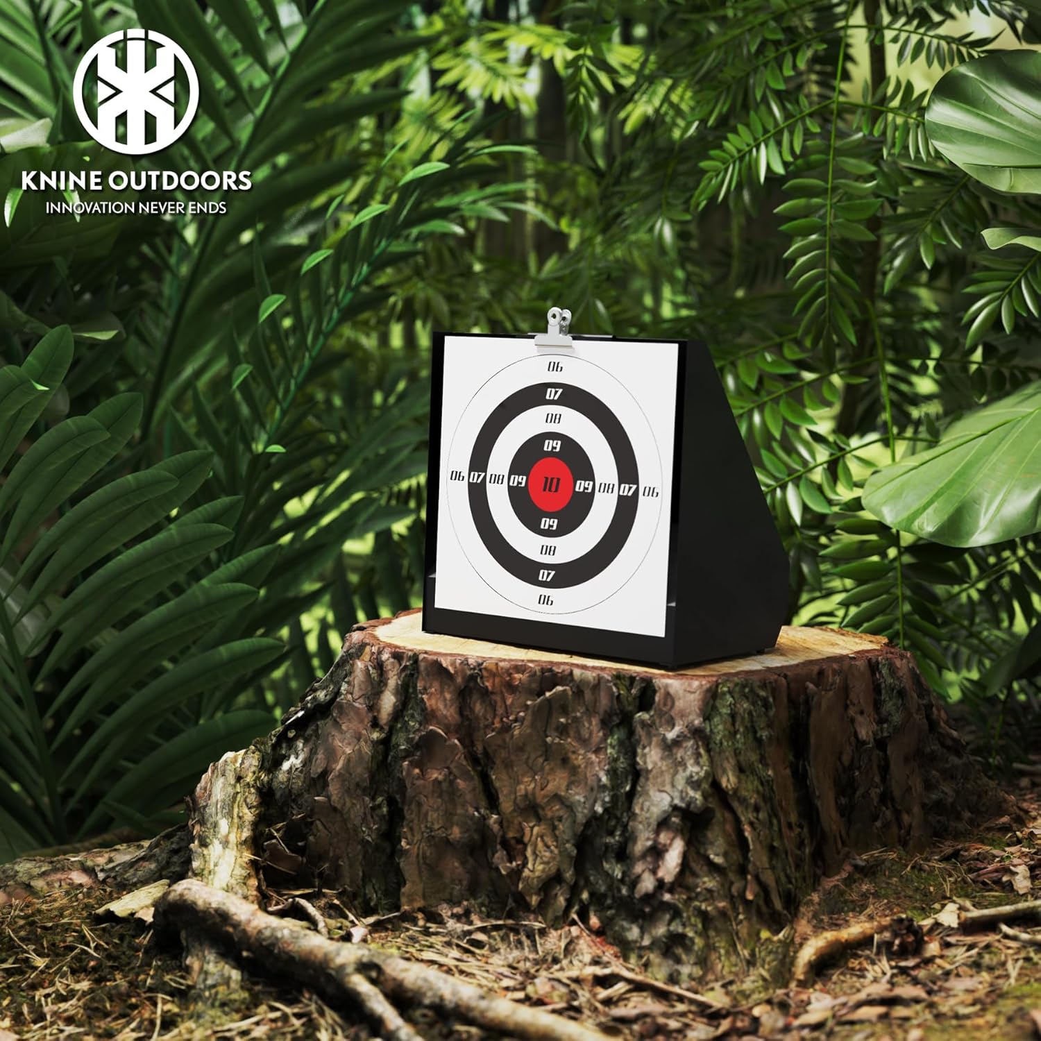 81ft8U0adfL._AC_SL1500_.jpg KNINE OUTDOORS Pellet Bullet Trap, 100 Pack 11" X 11" Bullseye Paper Targets, Pellet Gun Targets for Backyard, Bullet Box (Bullet Trap) - Image 7