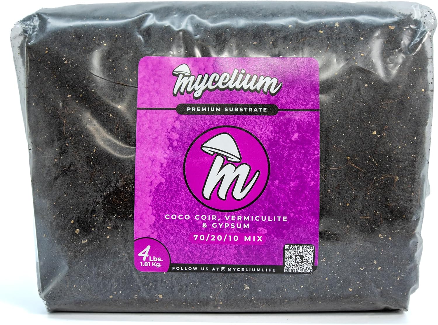 81gykUFC2XL._AC_SL1500_.jpg Mycelium Mushroom Growing Kit I CVG Substrate (Coco Coir, Vermiculite, Gypsum) with Millet Grain I High Yield Proprietary Mix I Sterilized Mushroom Grow Bag for Starter & Pro Home Growers, 6lbs - Image 2