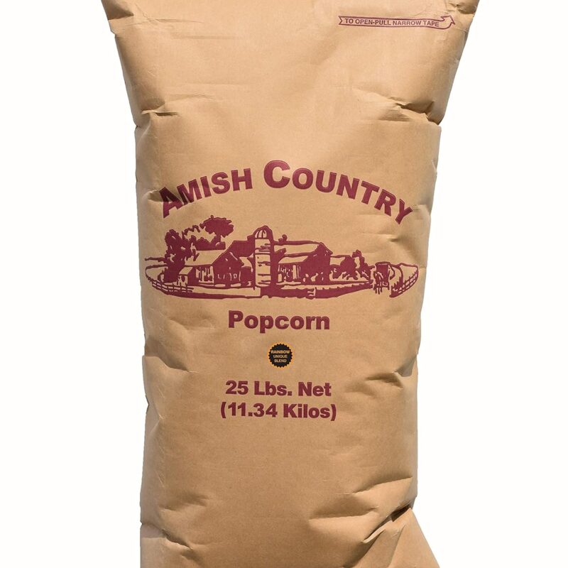 Amish Country Popcorn | 25 lb Bag | Rainbow Popcorn Kernels | Old Fashioned, Non-GMO and Gluten Free (Rainbow - 25 lb Bag)