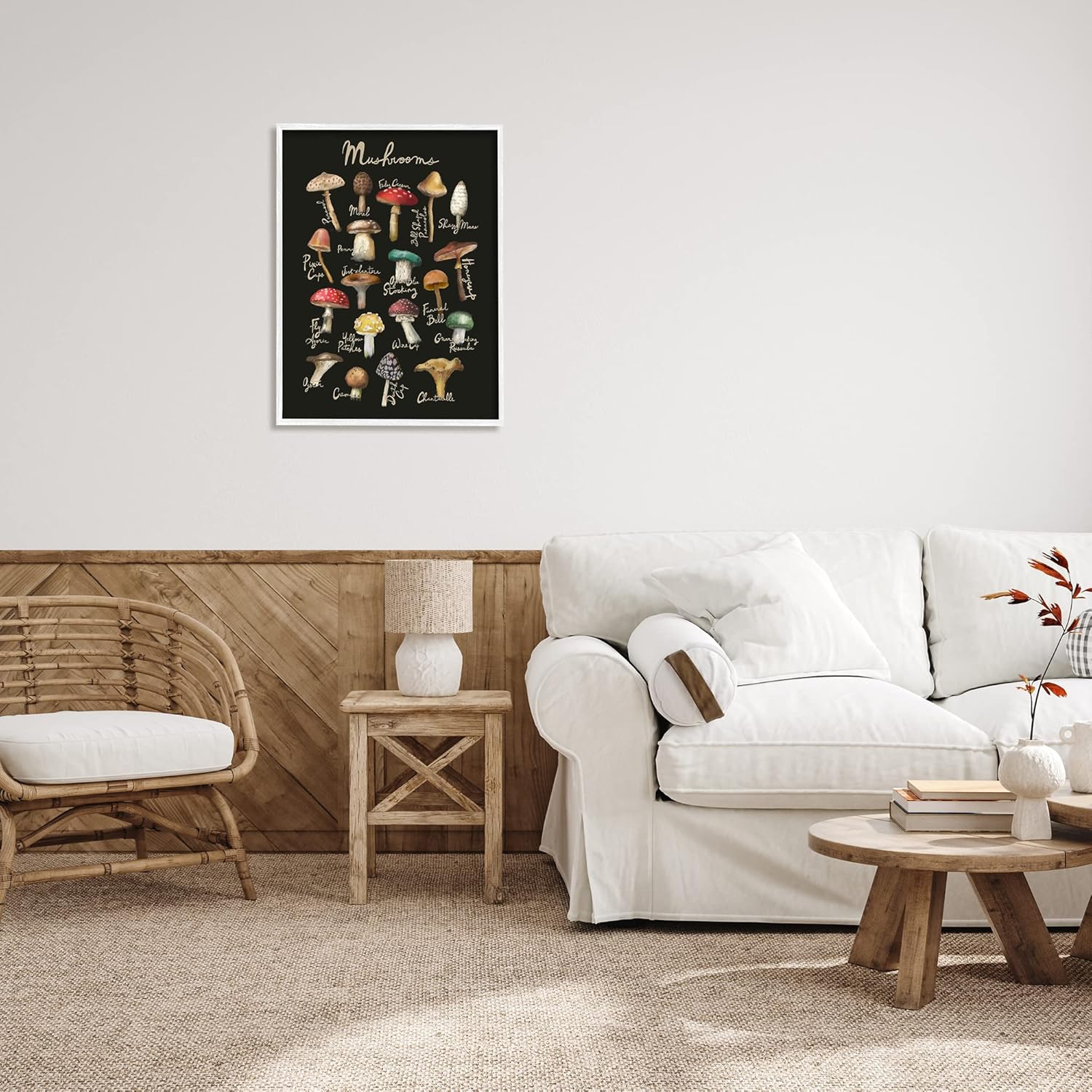 81tQaevtdL._AC_SL1500_.jpg Stupell Industries Varied Mushrooms Kitchen Chart Framed Giclee Art, Design by Amylee Weeks - Image 2