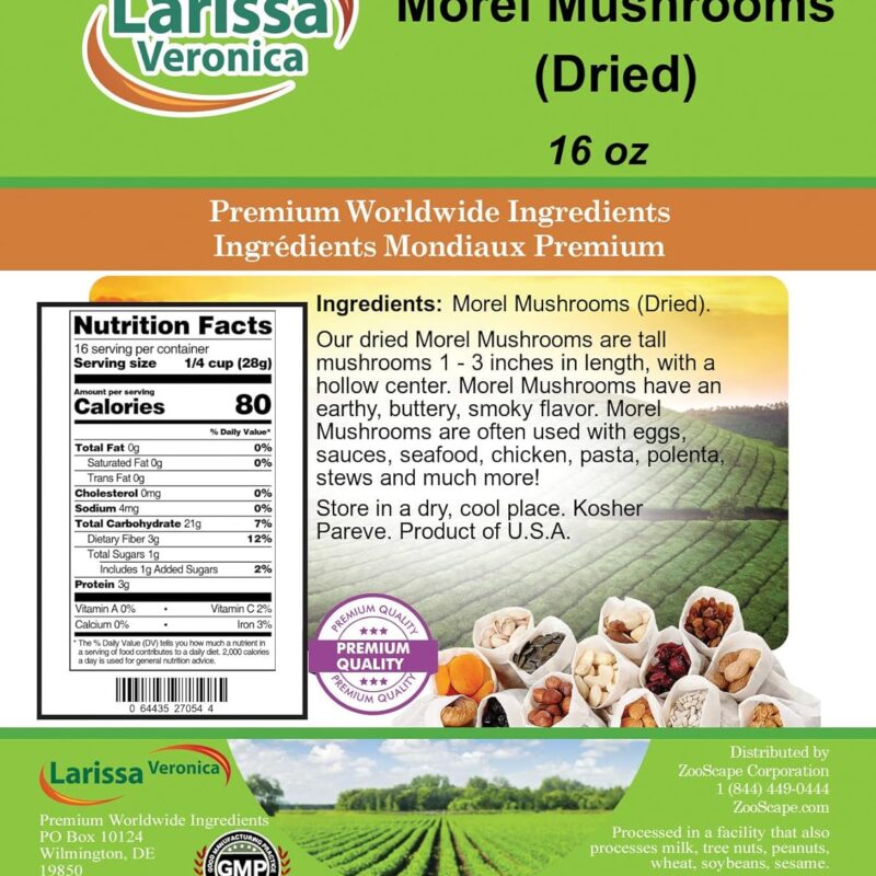 Morel Mushrooms (Dried) (16 oz, ZIN: 527054) - 2 Pack