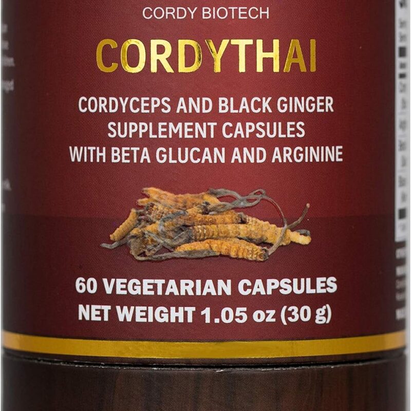 Cordyceps Extract and Black Ginger Supplement 60 Capsules