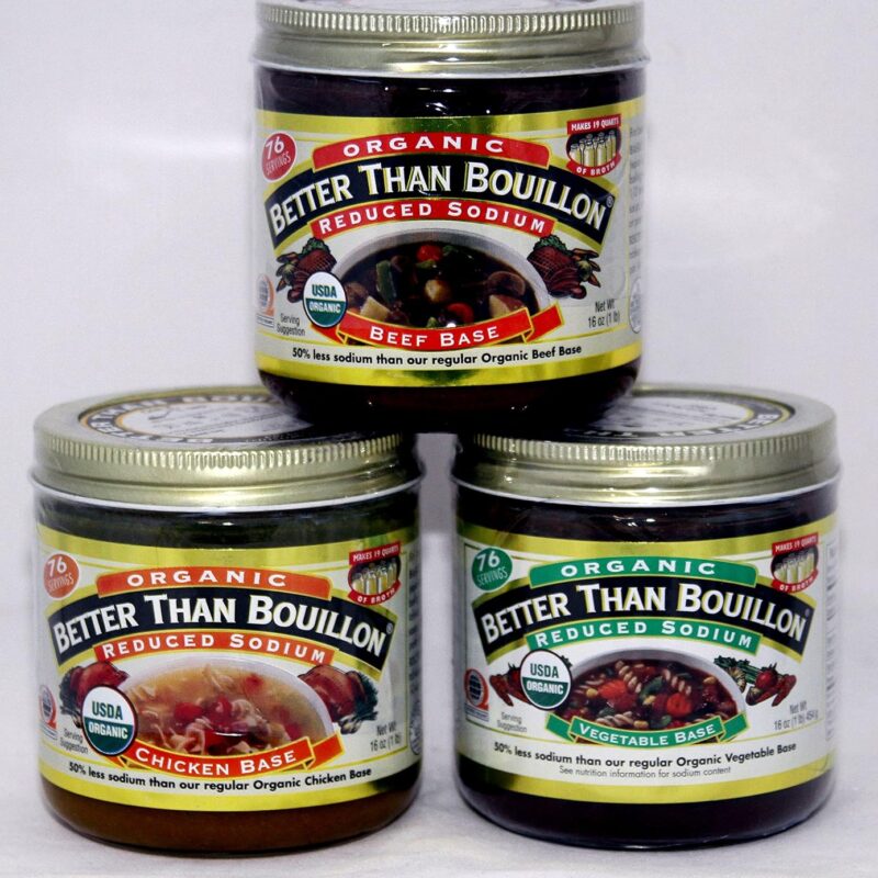 Better Than Bouillon Organic Chicken , Beef and Vegetable Base, 16 Ounce, 3 Pack