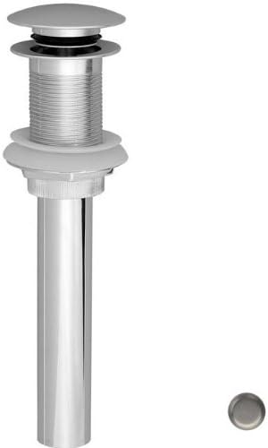 Euro Mushroom Lavatory Drain No Overflow - Satin Nickel