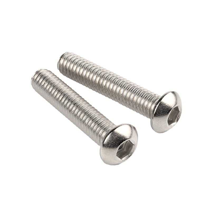 Hex Drive Socket Cap Bolt，Pan Head Screws， 2/4/10pcs M6 M8 M10 Length 3-100mm 304 Stainless Steel Pan Head Bolt Half Round Cup Mushroom Head Screw(80mm,M6 (10Pcs))