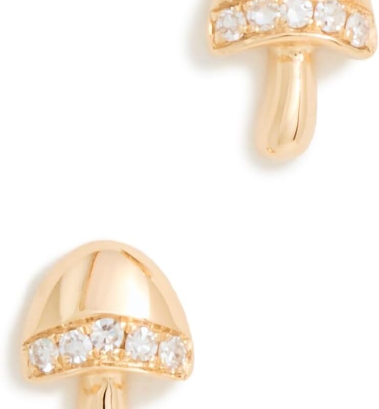 Women's Mini Magic Mushroom Stud Earrings