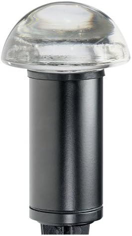 Intermatic Malibu CL711 10-Watt Low Voltage Metal Clear Glass Top Mushroom Halogen Landscape Light, Black