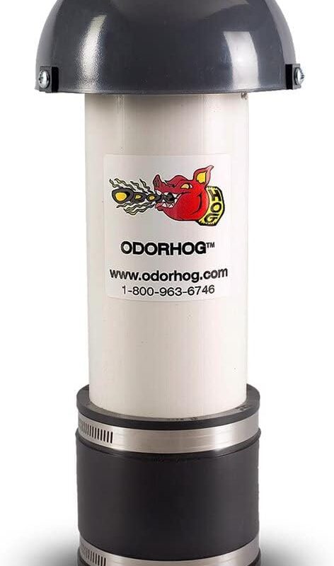 Mushroom Cap Vent Stack Pipe Filter 3" PVC Clamp On, Removes Outdoor and Sewer Odor Problems