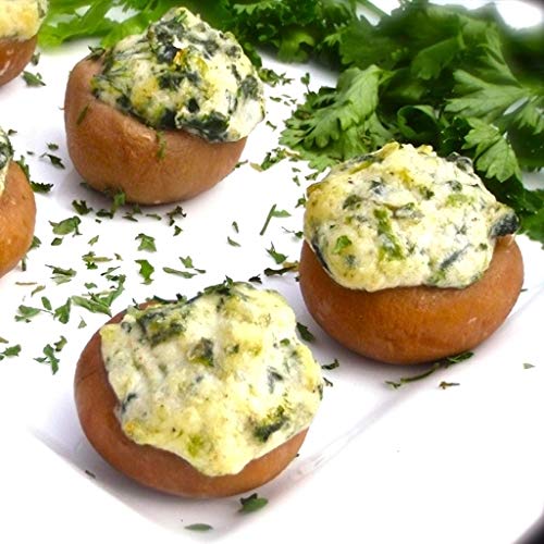 Boursin & Spinach Stuffed Mushroom - Gourmet Frozen Appetizers (50 Piece Tray)