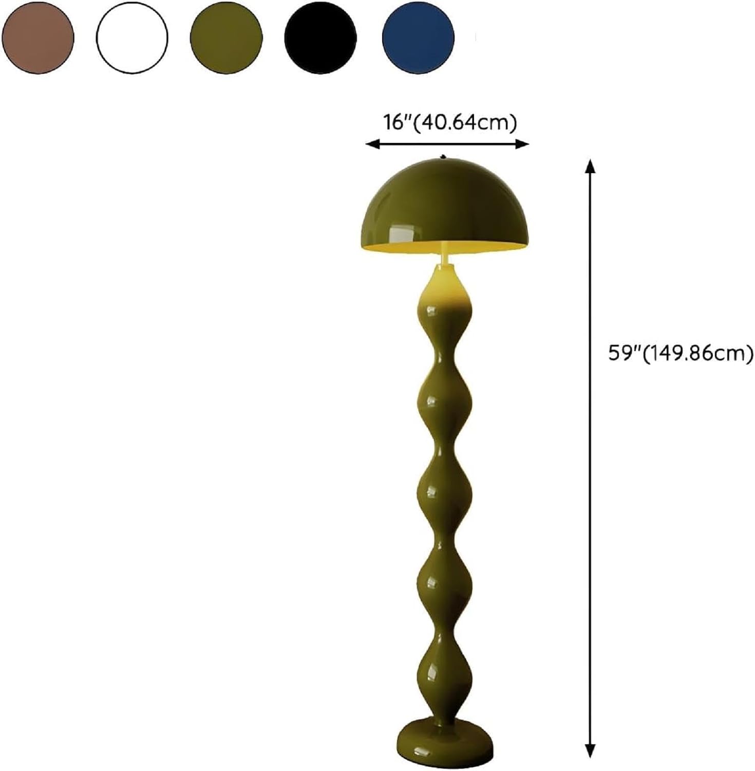 51F1RuLOnAL._AC_SL1500_.jpg Creative Mushroom Floor Lamp,Unique Floor Lamp with Iron Shade and Foot Switch,3 Colors Dimmable Tall Standing Lamp,Modern Stylish Floor Standing Lamp,for Bedroom Living Room,Office Reading Light - Image 3