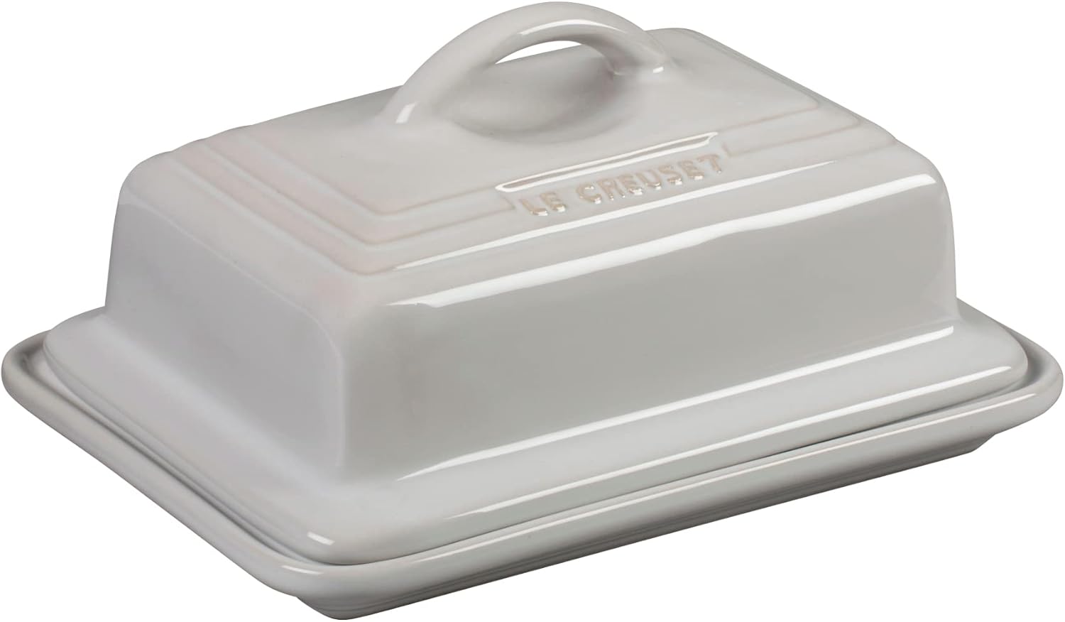 51M88wcz3L._AC_SL1500_.jpg Le Creuset Stoneware European Butter Dish, White