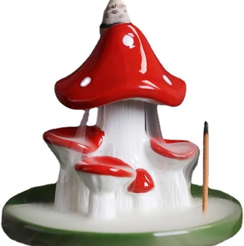 Incense Holder Ceramic Nordic Backflow Incense Burner Creative Mushroom Home Furnishings Backflow Incense Burner Backflow Incense Cones