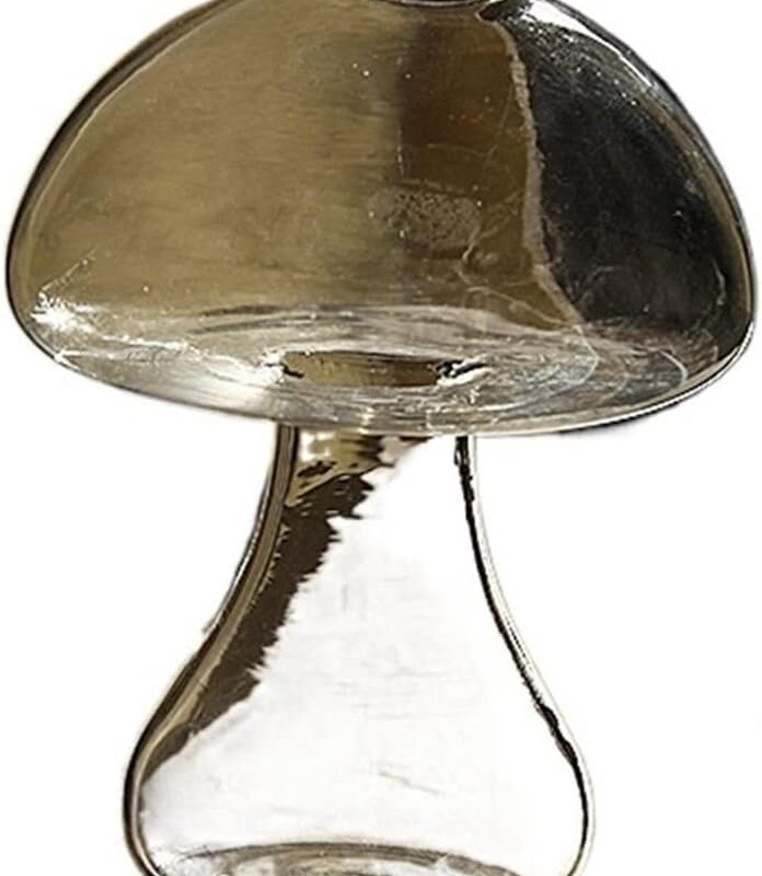 Vases Mushroom Shaped Glass Vase Hydroponics Plant Vase Creative Glass Crafts Living Room Glass Vase Plant Flower Decor for Home(A)