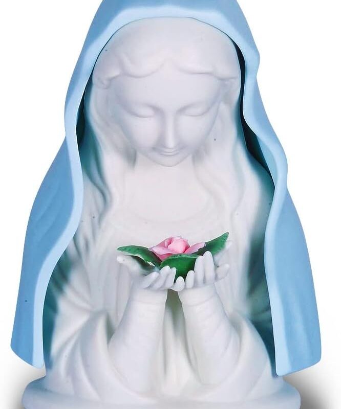 Blue Madonna with Rose Nightlight with Cord (1810)