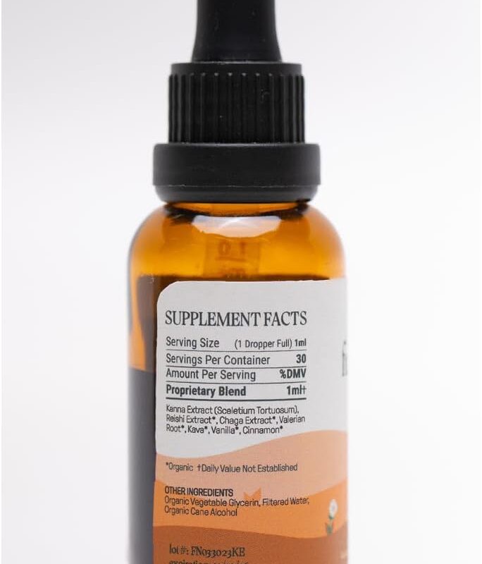 Kanna Elixir South African Kanna, Organic Chaga, Reishi, and Valerian Blend - (30ml)