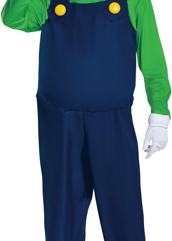 Disguise Men's Luigi Deluxe Adult Costume