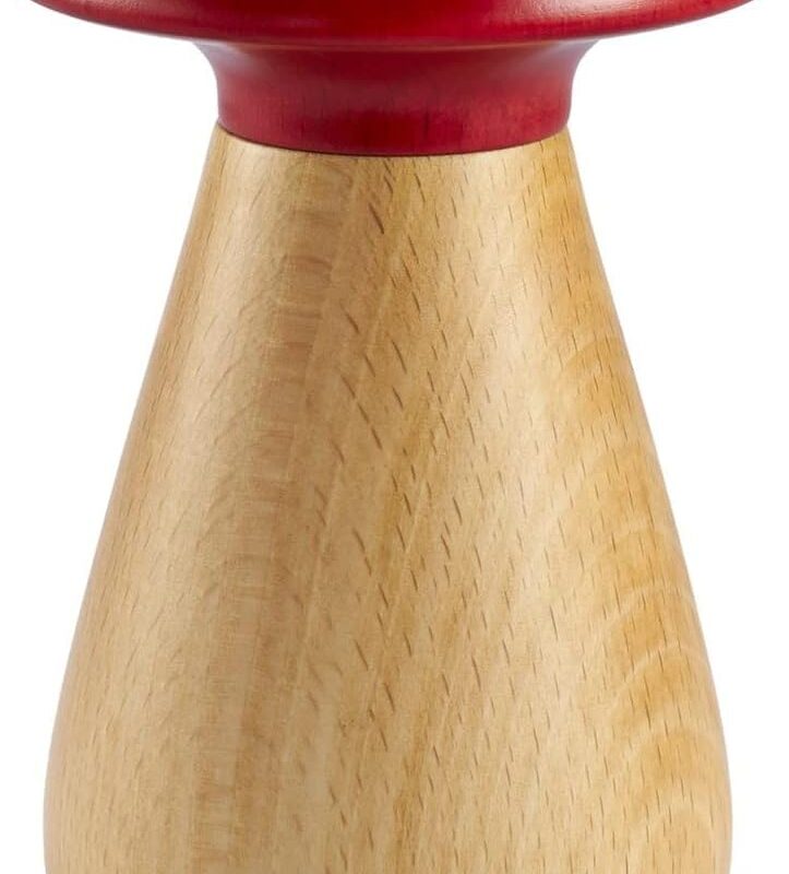 Bisetti Icons 5.3 Inch Beechwood "Mushroom" Salt, Pepper or Spice Mill