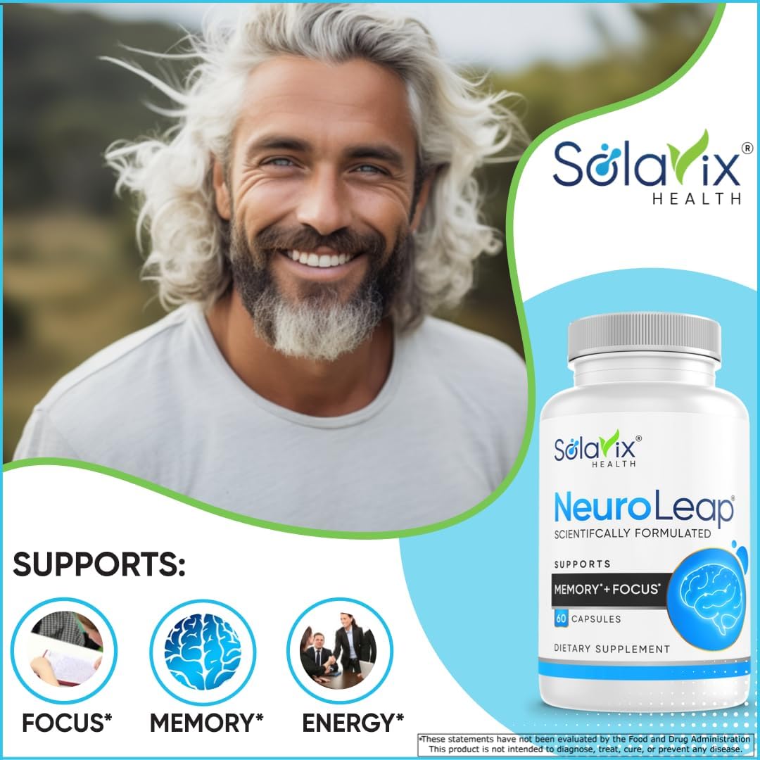 61-R5jlre8L._AC_SL1080_.jpg NeuroLeap Premium Nootropic Brain Health Supplement | US-Made | Supports Memory, Focus, Clarity, Energy | Easy-to-Swallow | Bacopa Monnieri, Lion's Mane, Rhodiola Rosea, Ginkgo, Ginseng |60 Count - Image 2