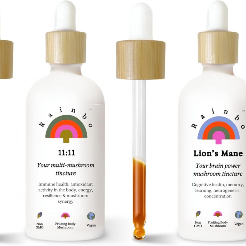 Fan Favorite Bundle, 11:11 Multi Mushroom Extract + Lion's Mane Mushroom Tincture, Dual Extract Daily Mushroom Tinctures for Comprehensive Immune Support, Vegan Liquid Mushroom Supplements