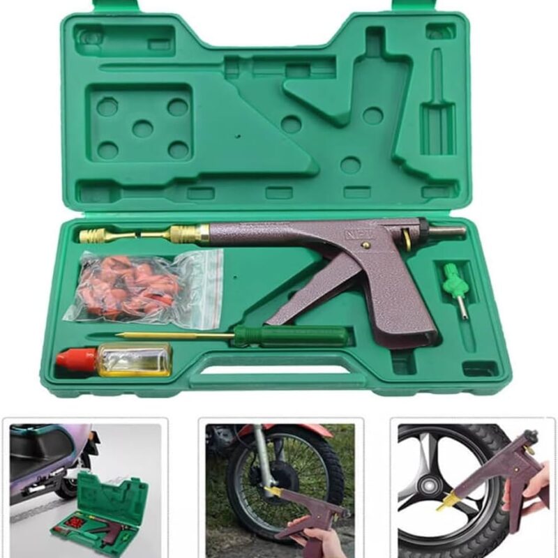 Permanent Tire Repair Bike Flat Tire Repair Kit with Plugs Motorcycle Mushroom Tire Plug Kit Tubeless Tire Repair Glue Tire Plug Kit Heavy Duty Professional for Tyre Punctures