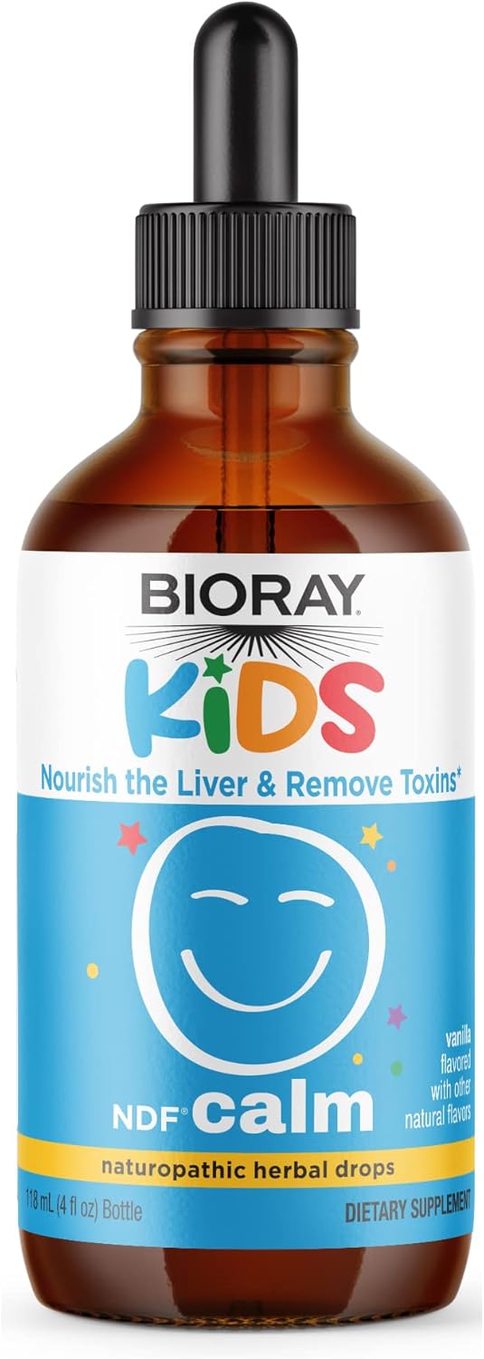 61A6Cs674RL._AC_SL1500_.jpg BIORAY Kids NDF Calm, Vanilla - 4 fl oz - Nourish The Liver & Remove Toxins - Non-GMO, Vegan, Gluten Free - 2-4 Month Supply
