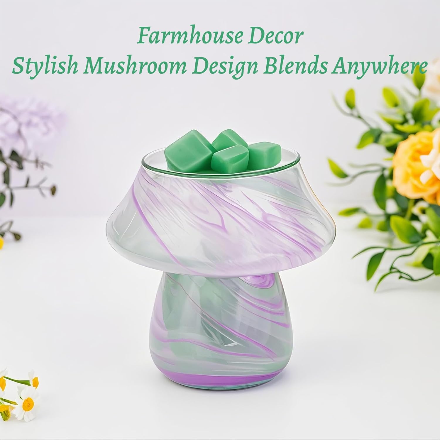 61ICXAxvWUL._AC_SL1500_.jpg Electric Mushroom Wax Warmer, Flameless 3-in-1 Cute Wax Melt Warmer for Scented Wax Essential Oil Burner Diffuser Decor Lamp for Women, Energy-Efficient & Easy-Clean Compact Design - Image 8