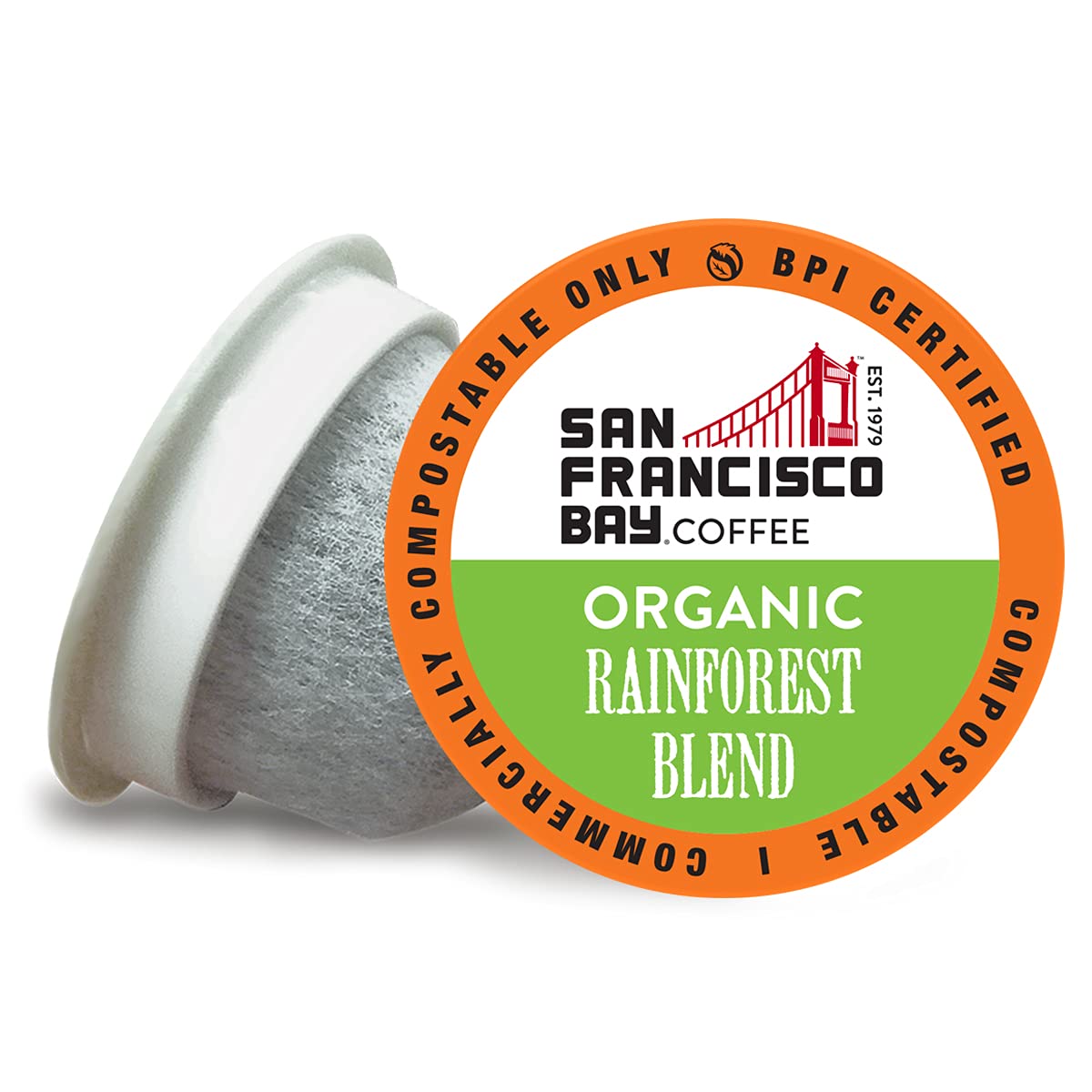 61J6wm5T5DS._SL1200_.jpg San Francisco Bay Compostable Coffee Pods - Organic Rainforest Blend (80 Ct) K Cup Compatible including Keurig 2.0, Medium Dark Roast