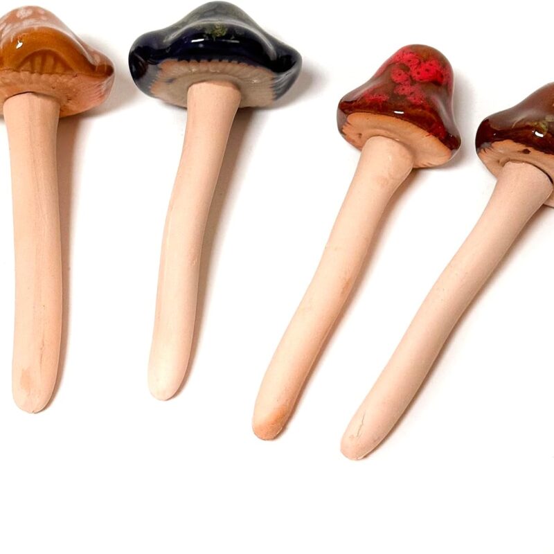 Ceramic Mushrooms for Garden, 4PCS Mushrooms Decor for Yard