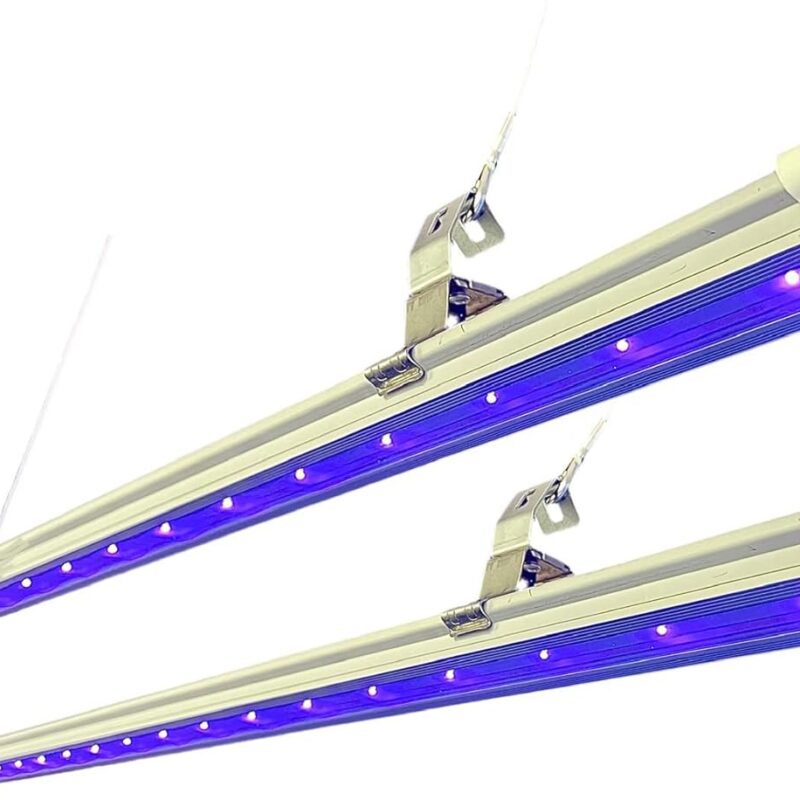 FGI UVA LED Grow Light - 2-Pack of 44 Long - 30W Supplemental Blue Spectrum (340-400nm) for Plants, Corals, Mushrooms - Premium Build Quality - IP68 Waterproof - Grow Stronger, Healthier Plants