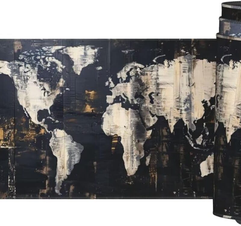 Large Mouse Pad 39.4 x 19.7 inch, Vintage Mouse Pad with Non-Slip Rubber Base, World Map Mousepad Desk Mat with Stitched Edges, Gaming Mouse Pad Waterproof Mouse Pads for Desk, Office Supplies, gq782