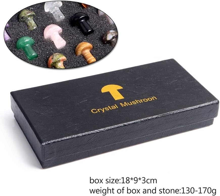 61TFeQk7xtL._AC_SL1001_.jpg 20pcs Crystal Mini Mushroom Box Natural Stone Specimen Reiki Gemstone Home Aquarium Decor Beautiful Crystal - Image 5