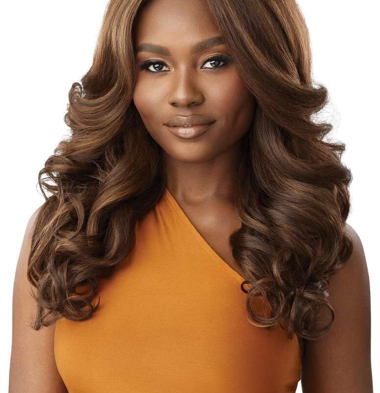 Outre - 5X5 Lace Closure Wig - Human Hair Blend - Dream Curls 20" (DR4/MUSHROOM BLONDE)