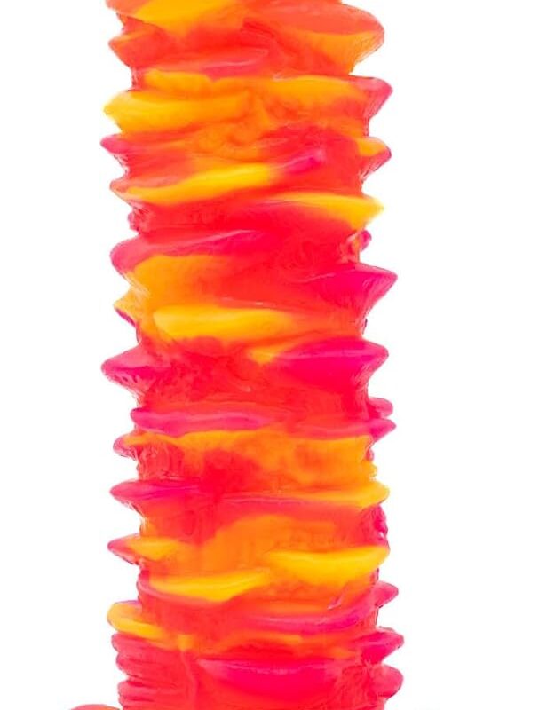 Mushroom Suction Cup Dildo - UV Pink/UV Yellow Design, Handmade in The USA, Adult Sex Toys