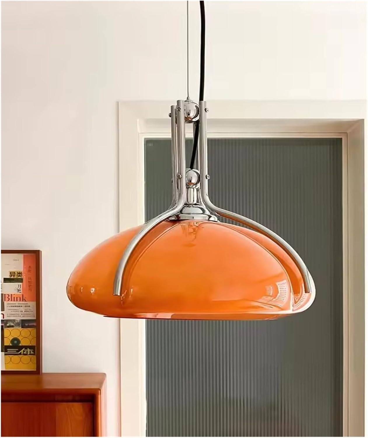 61Yd6hd05CL._AC_SL1500_.jpg Vintage Bedroom Led Ceiling Chandelier Retro Kitchen Island Ceiling Lamp Mushroom Pendant Light Home Decorations,Modern - Image 3