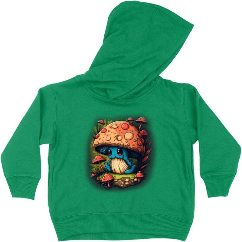 Kawaii Mushroom Toddler Hoodie - Fantasy Toddler Hooded Sweatshirt - Anime Kids' Hoodie
