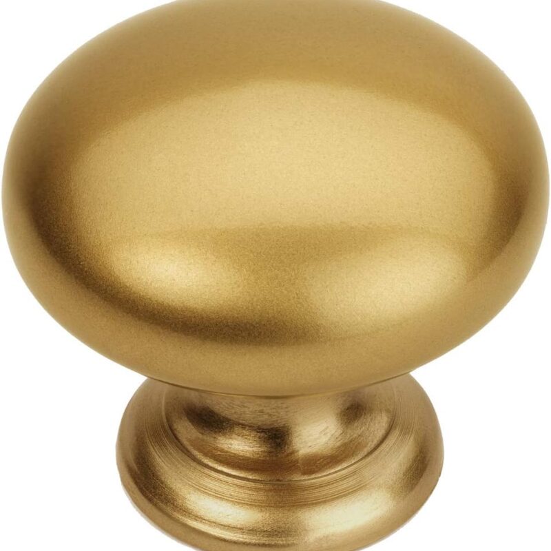 25 Pack - Cosmas® 4950GC Gold Champagne Cabinet Hardware Round Mushroom Knob - 1-1/4" Diameter