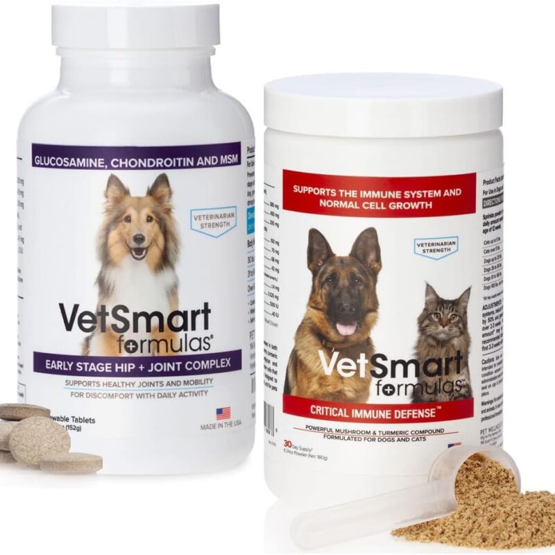 Turkey Tail Immune Support for Dogs Bundled with Early Stage Hip & Joint and Dog Breath Freshener Oral Care Spray
